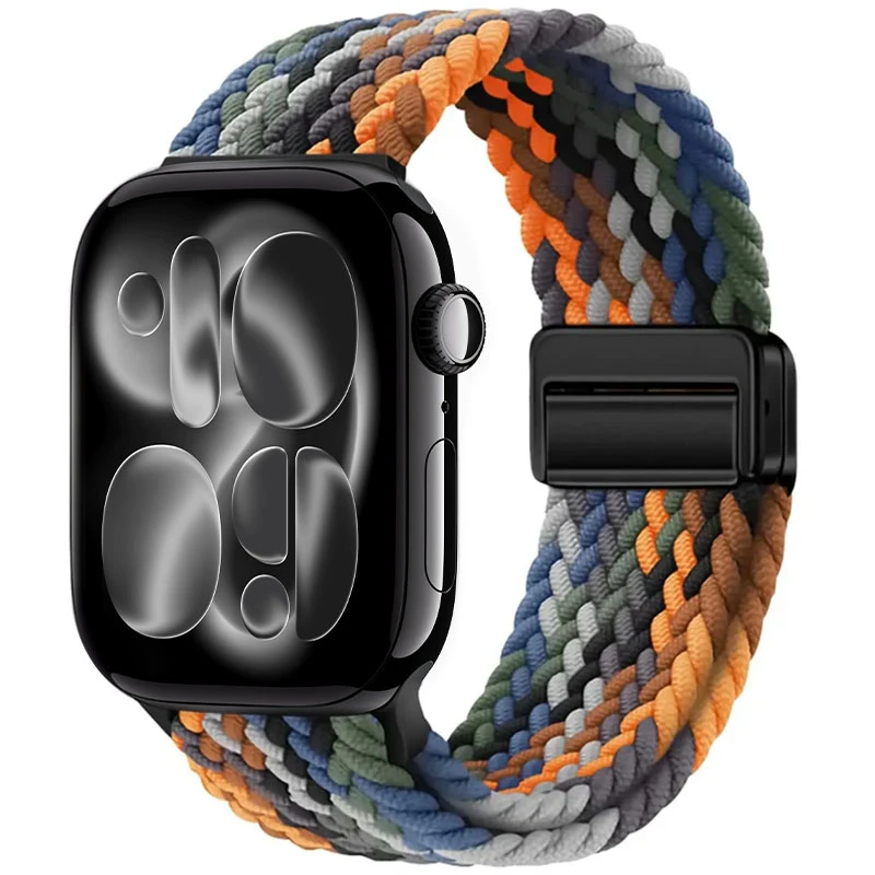 بند مسیر مدل BraidedNw مناسب برای اپل واچ 46 میلی‌متری سری 11