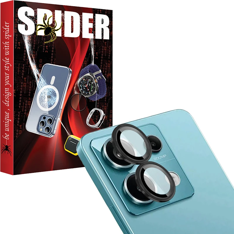 محافظ لنز دوربین اسپایدر مدل Ring Metal مناسب برای گوشی موبایل شیائومی Redmi Note 13R Pro