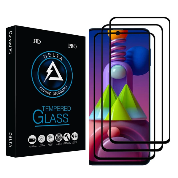 محافظ صفحه نمایش دلتا مدل PRO مناسب برای گوشی موبایل سامسونگ Galaxy M51 بسته سه عددی
