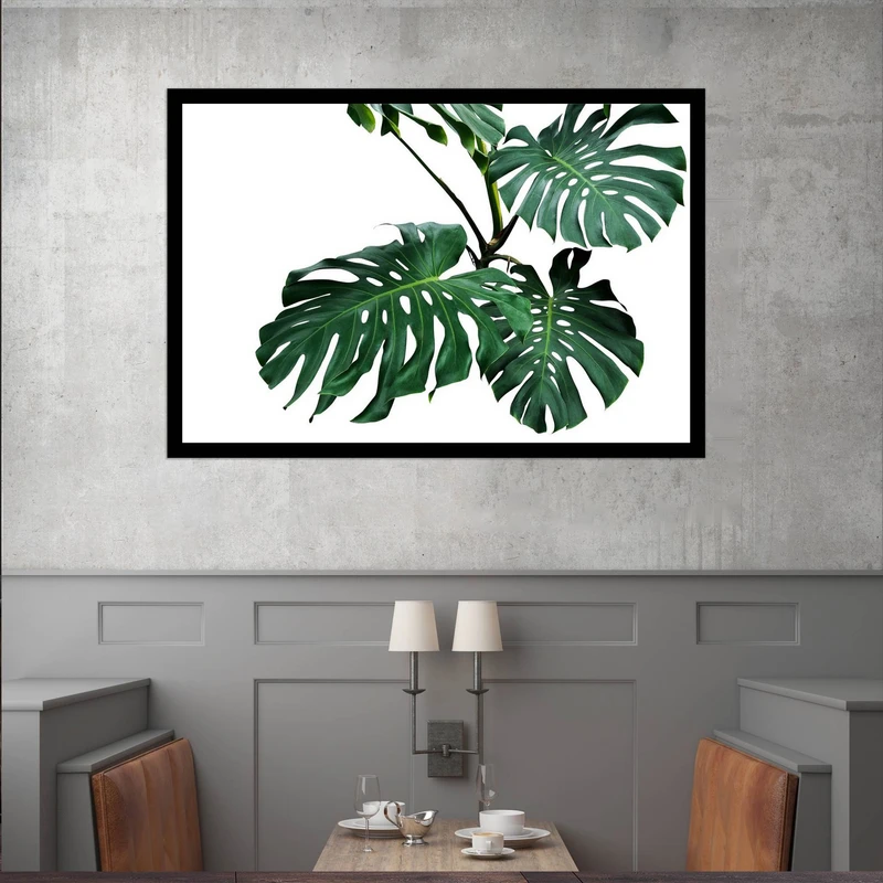 تابلو بکلیت طرح طبیعت و برگ انجیری مدل قاب شاسی B-s10409