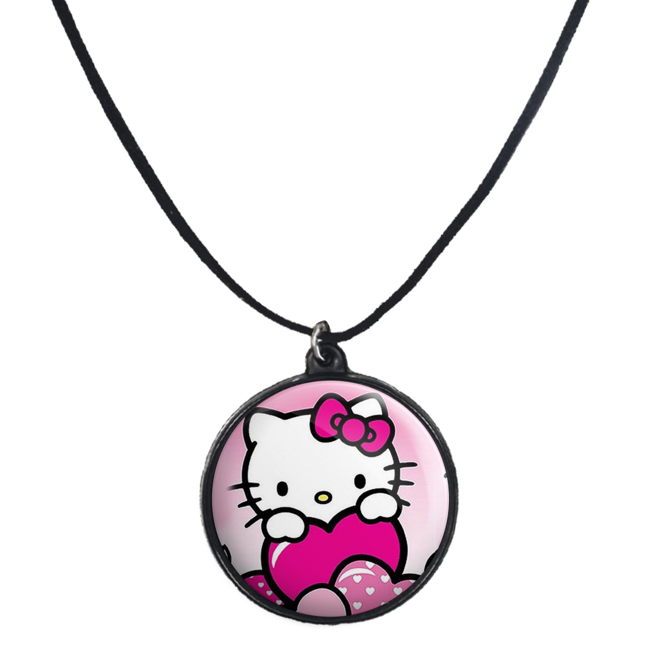 گردنبند پرمانه طرح کیتی کد pmb.22496 مدل دو طرفه