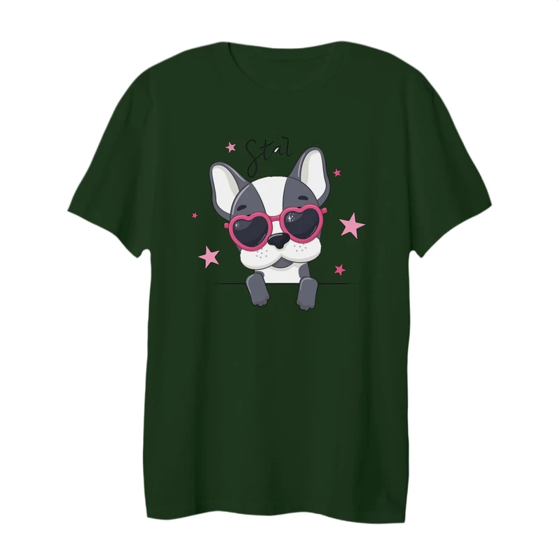 تی شرت لانگ آستین کوتاه زنانه مدل سگ کد 13