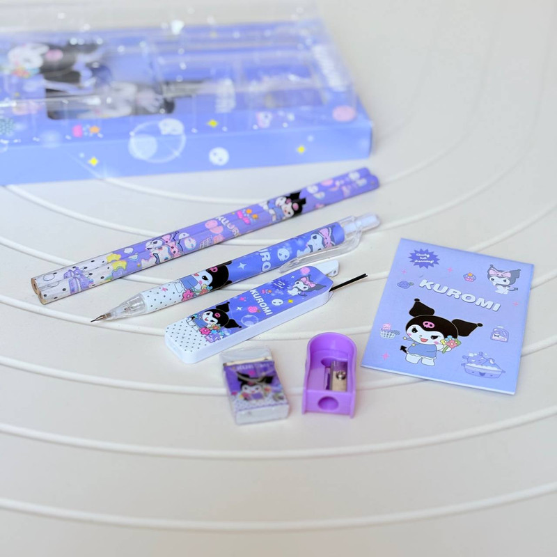 بسته لوازم تحریر مدل کرومی مجموعه 7 عددی