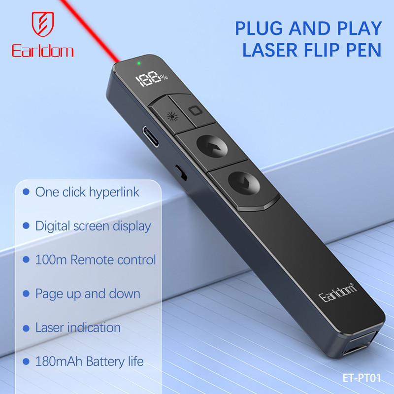 پرزنتر بی‌سیم ارلدام مدل FLIP-PEN PT01