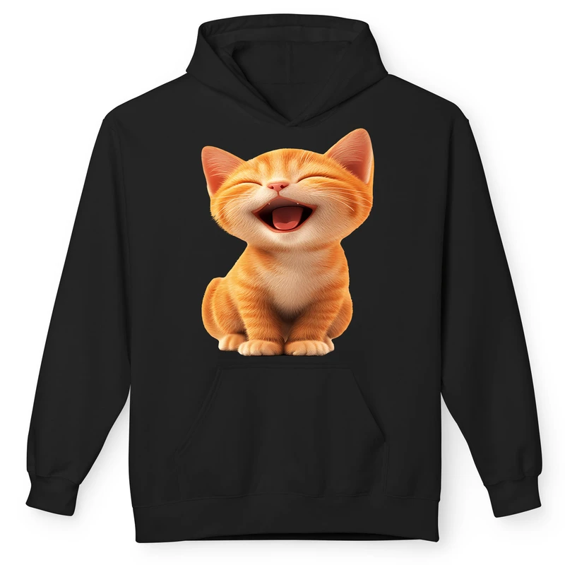 هودی مردانه پاد آفرین مدل گربه ملوس کد 01