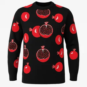 پلیور یقه گرد زنانه طرح انار