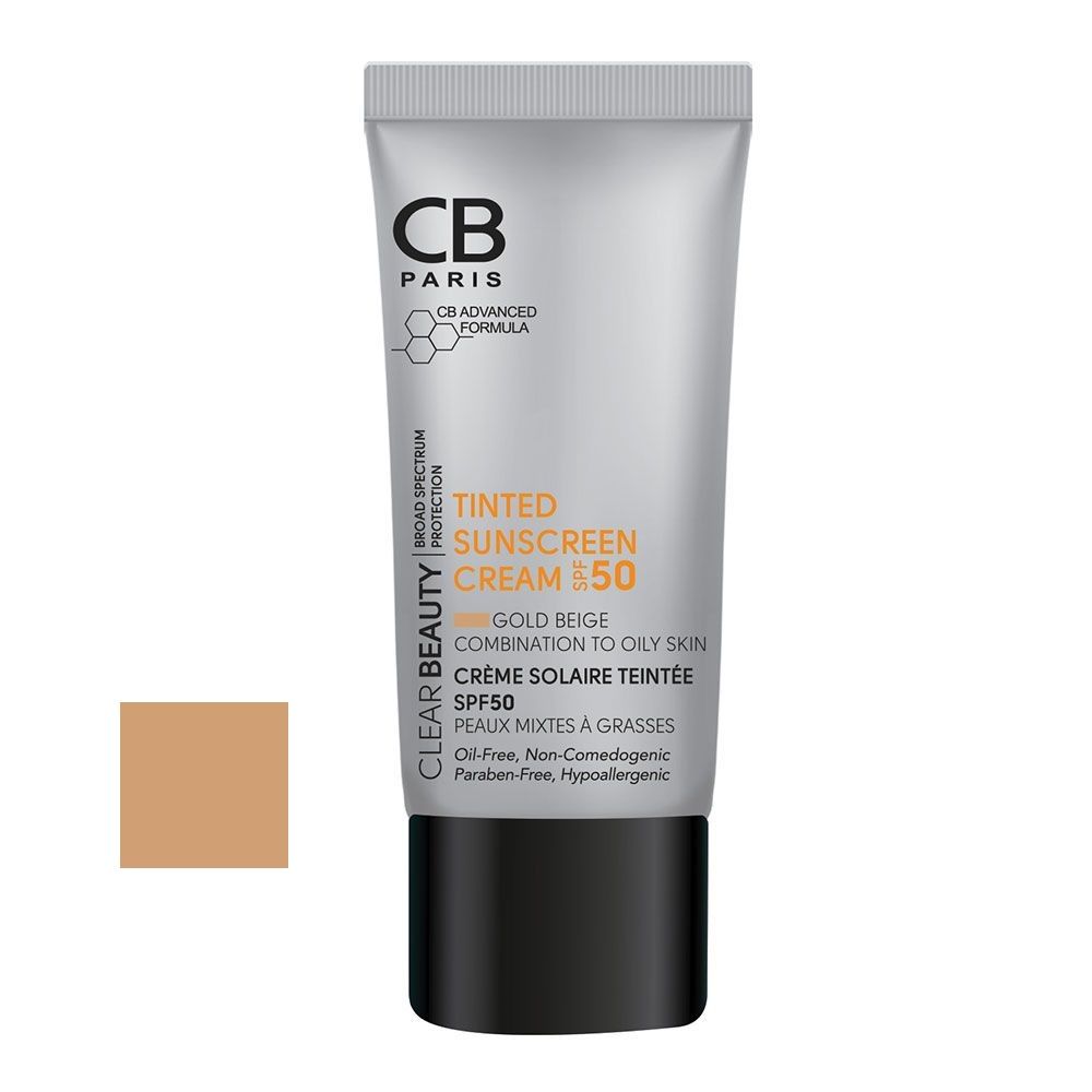 کرم ضد آفتاب رنگی سی بی پاریس SPF 50 مدل 01 ‌مناسب پوست‌های چرب حجم 40 میلی‌لیتر -  - 2