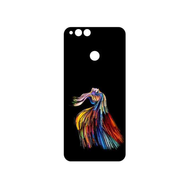 برچسب پوششی ماهوت مدل Rainbow Hair Digital Art مناسب برای گوشی موبایل آنر 7X