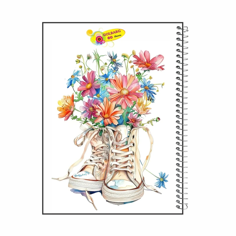 دفتر مشق 60 برگ گلبرگ مدل دانشجویی کد 3253