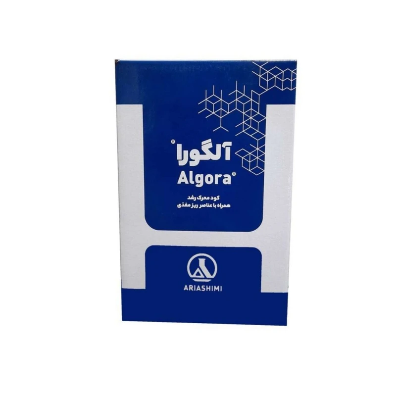 کود محرک رشد به همراه عناصر ریز مغذی آریاشیمی مدل آلگورا وزن 1.5کیلوگرم