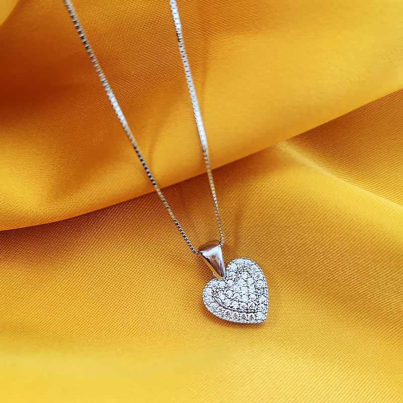 نیم ست نقره زنانه مدل قلب کد NG1849