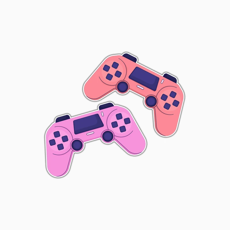 استیکر لپ تاپ و موبایل بووم طرح گیمینگ مدل Joystick کد MD58 مجموعه 2 عددی