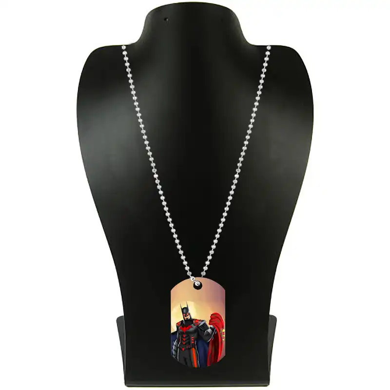 گردنبند طرح بتمن و سوپرمن کد pk23