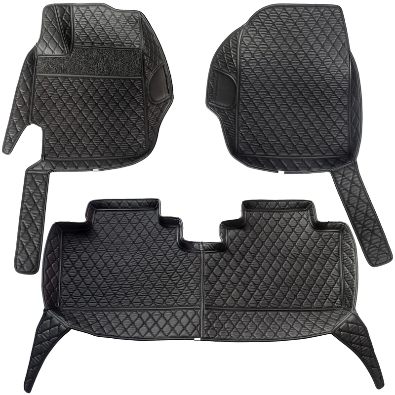 کفپوش 5 بعدی خودرو مدل چرم گلدوزی موکت دار مناسب برای شاهین