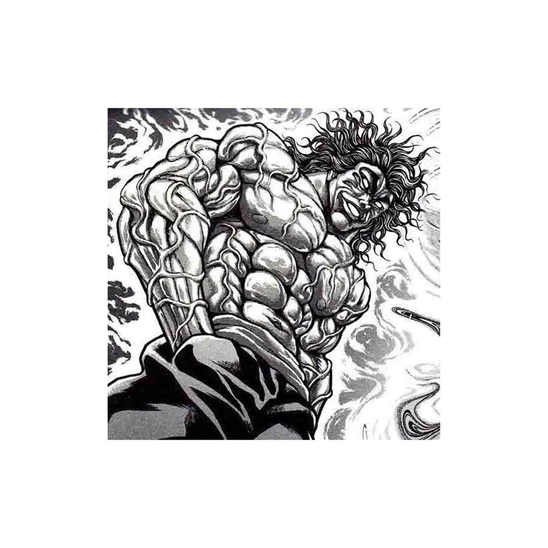 استیکر لپ تاپ و موبایل مدل انیمه طرح باکی هانما یوجیرو baki Hanma Yuujirou کد 4840