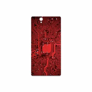 MAHOOT Red Printed Circuit Board Cover Sticker for Sony Xperia X