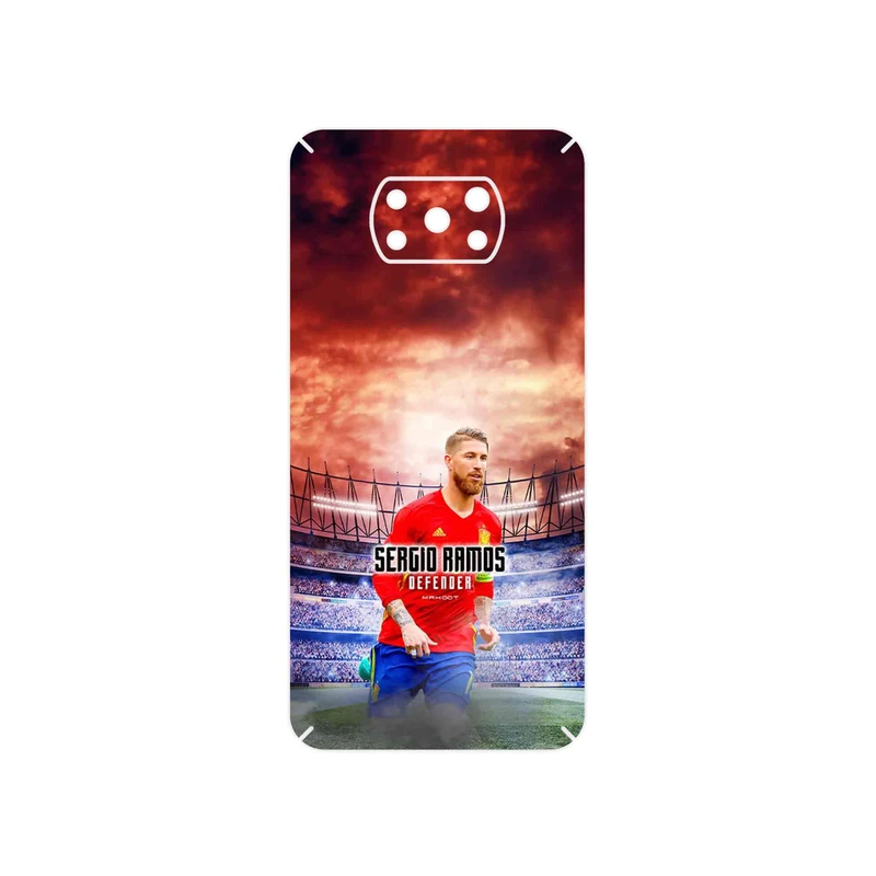 برچسب پوششی ماهوت مدل Sergio Ramos مناسب برای گوشی موبایل شیائومی Poco X3 NFC
