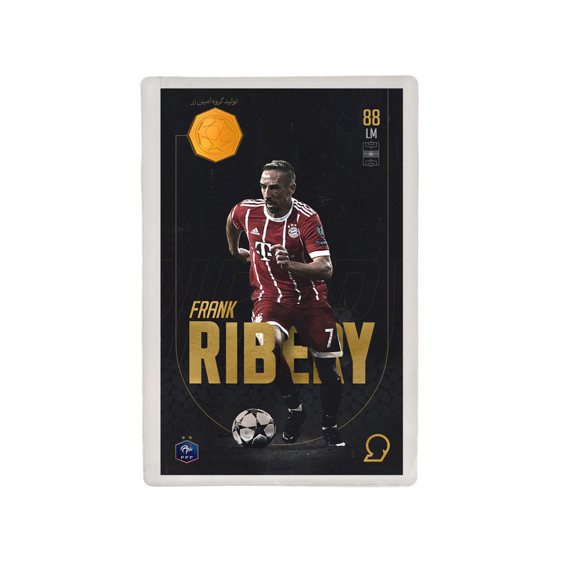 طلا گرمی 18 عیار مدوپد مدل Frank Ribery طرح فوتبالی 2025 کد SO10039