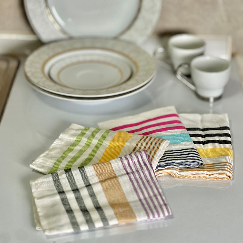 دستمال نظافت آشپزخانه مدل نخی بسته 4 عددی