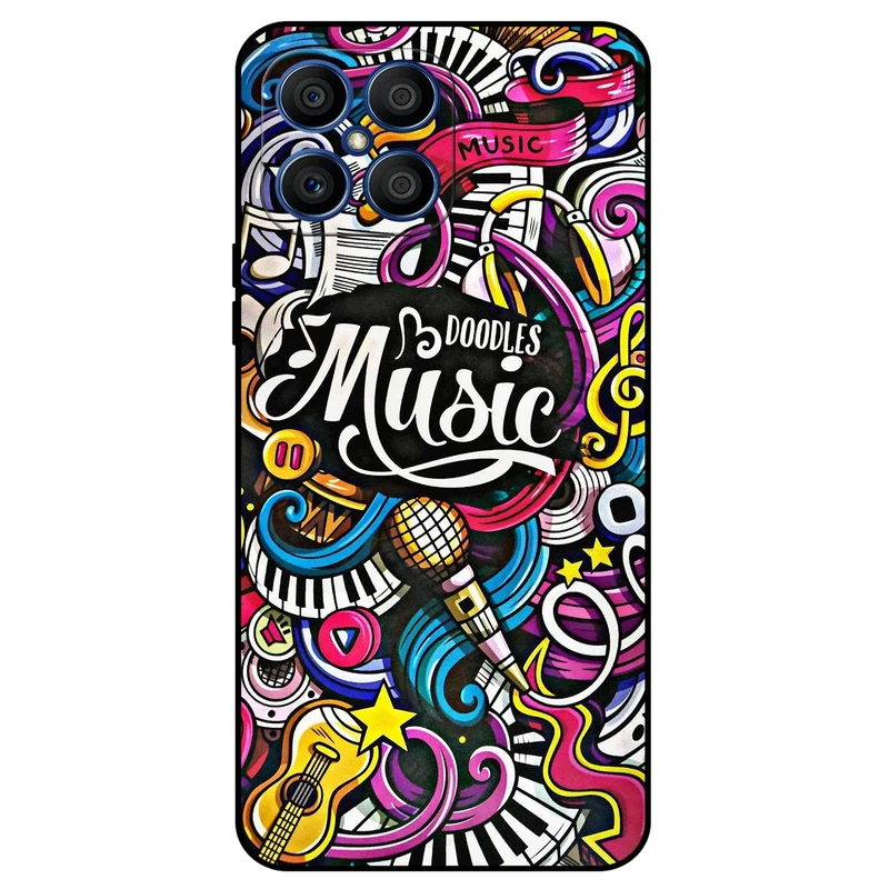 کاور مگافون طرح موزیک مدل 8241 مناسب برای گوشی موبایل آنر X8 4G  