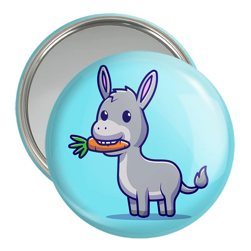 آینه جیبی خندالو مدل حیوانات بامزه خر الاغ کد 29710