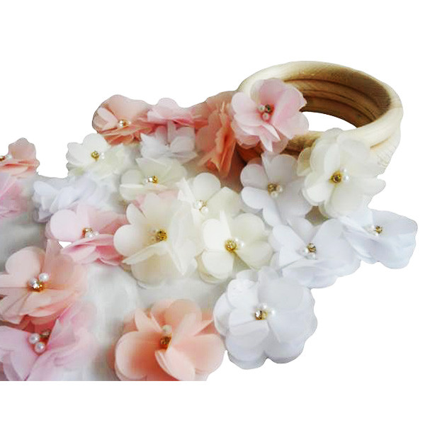 گل مصنوعی مدل پارچه ای بهاری کد 152 بسته 3 عددی
