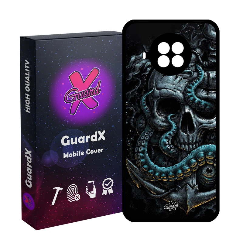 کاور گارد ایکس طرح جمجمه مدل Glass10563 مناسب برای گوشی موبایل شیائومی  MI 10T Lite/Redmi Note 9 Pro 5G/10I 5G