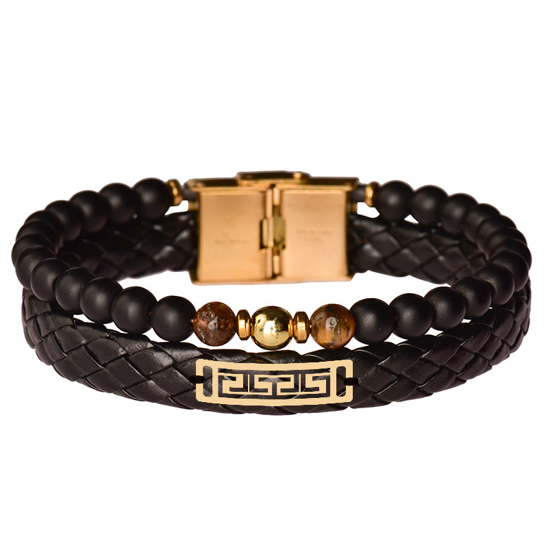 دستبند طلا 18 عیار مردانه کرابو مدل Kr102373 طرح هندسی دستبند طلا 18 عیار مردانه کرابو مدل Kr102373 طرح هندسی