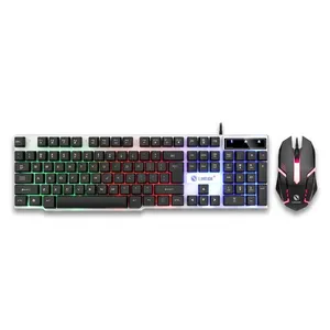 Limeide NEW GAMING-GTX300 Gaming Keyboard With Mouse, Membrane Switch, Full-Size, LED RGB Lighting