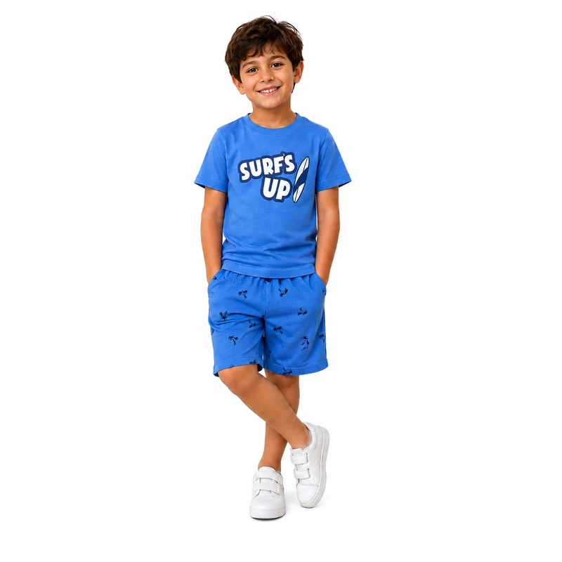 ست تیشرت و شلوارک پسرانه لوپیلو مدل surf up