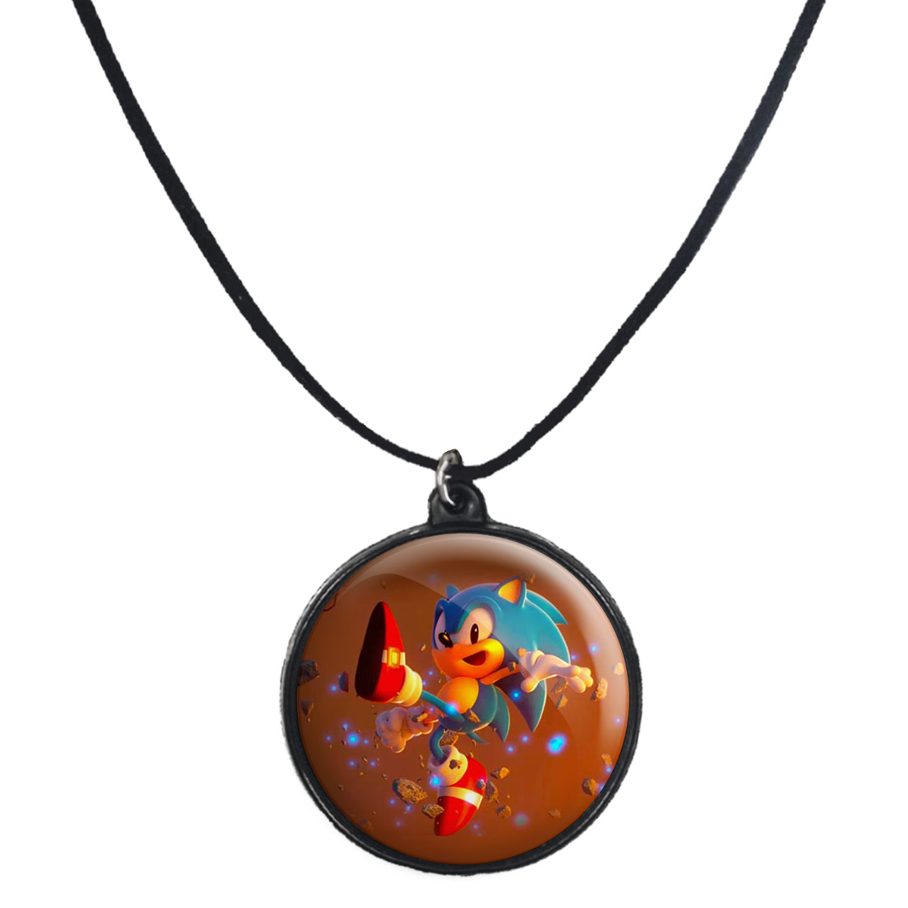 گردنبند پرمانه طرح سونیک کد pmb.2062 مدل دو طرفه