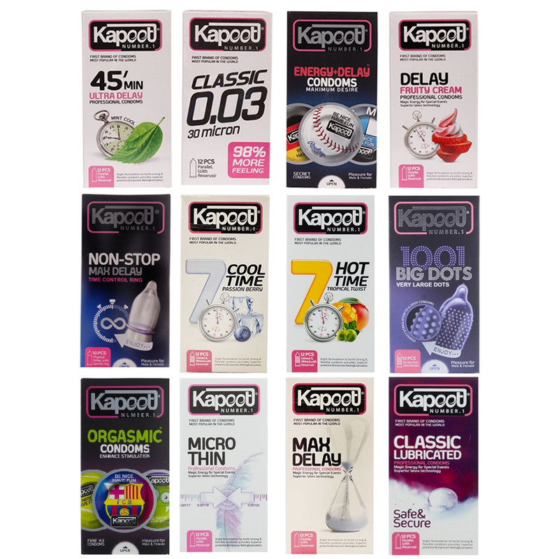 کاندوم کاپوت مدل دیزقراخ بسته 12 عددی