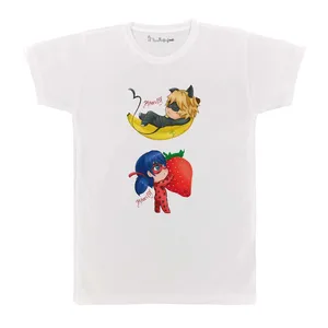 تی شرت بچگانه پرمانه طرح دختر کفشدوزکی کد pmt.5191