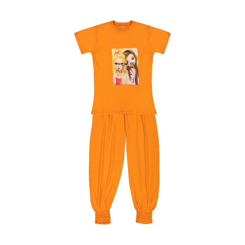 ست تی شرت و شلوار دخترانه مدل 089