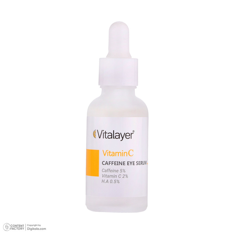 سرم روشن کننده دور چشم ویتالیر مدل ویتامین C مناسب برای انوع پوست حجم 30 میلی لیتر
