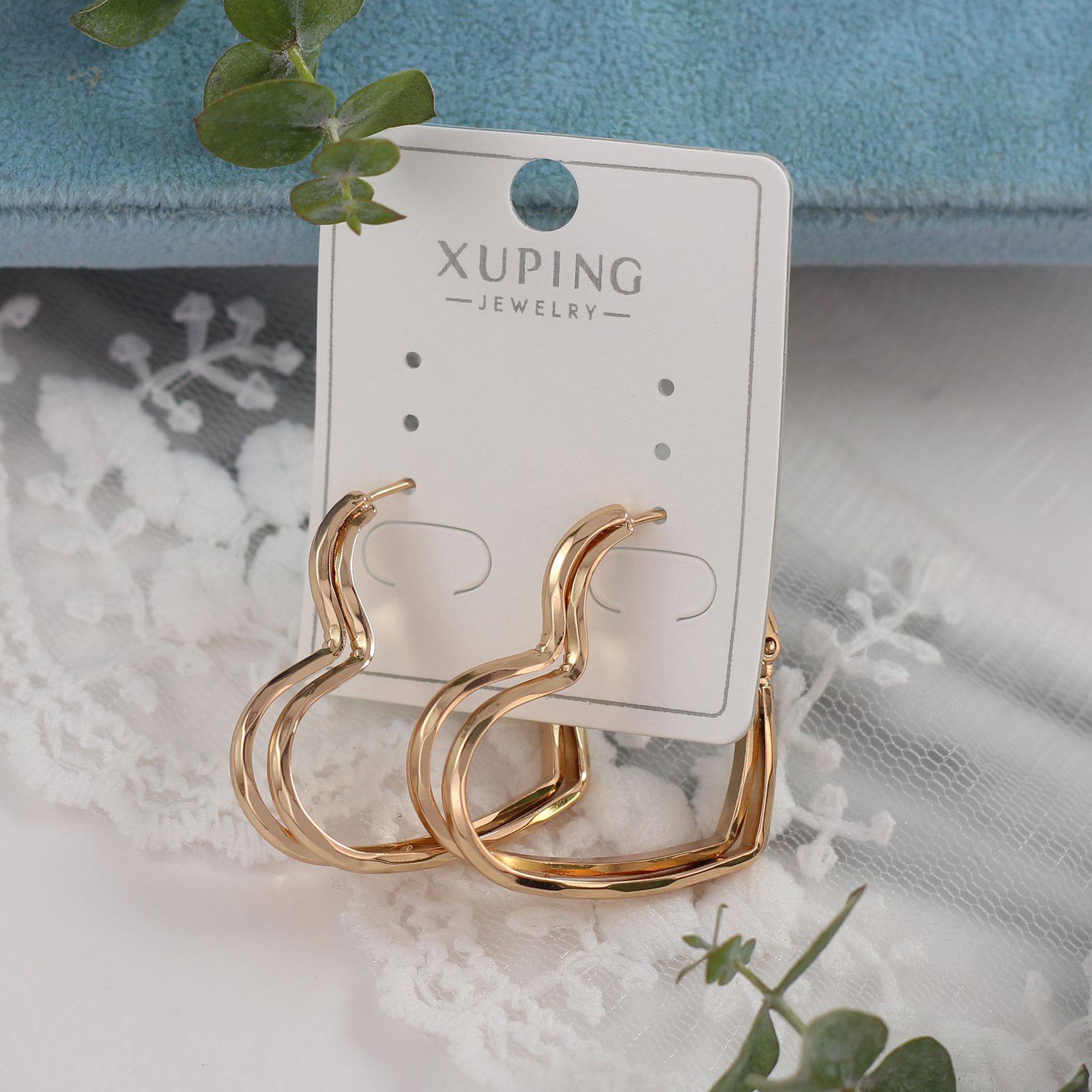 گوشواره زنانه ژوپینگ مدل قلب کد AAC1058 -  - 3