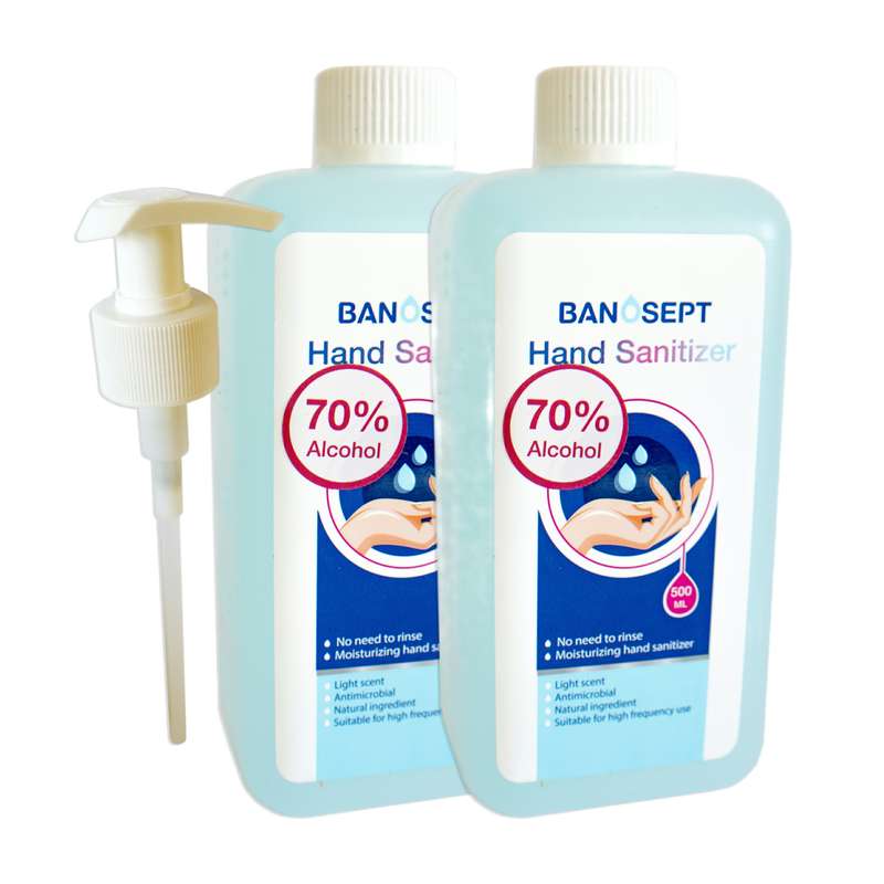 محلول ضدعفونی کننده دست بانوسپت مدل BS-P2.1 حجم 500 میلی لیتر بسته 2 عددی