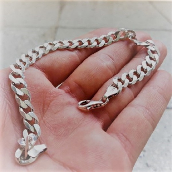 دستبند نقره مردانه گالری ظهیرالدینی مدل SL-07