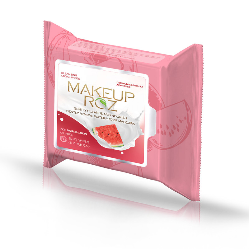 دستمال مرطوب میکاپ رز مدل میوه ای مجموعه 3 عددی