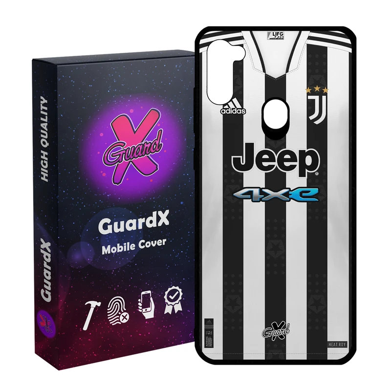 کاور گارد ایکس طرح یوونتوس مدل Glass50357 مناسب برای گوشی موبایل سامسونگ Galaxy A11