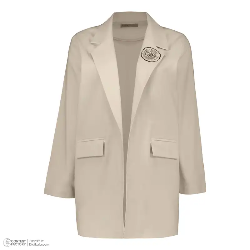 مانتو کتی زنانه دیجی استایل اسنشیال مدل cce-14 رنگ کرم
