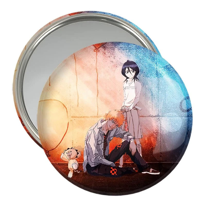 آینه جیبی خندالو مدل روکیا و ایچیگو انیمه بلیچ Bleach  کد 12034