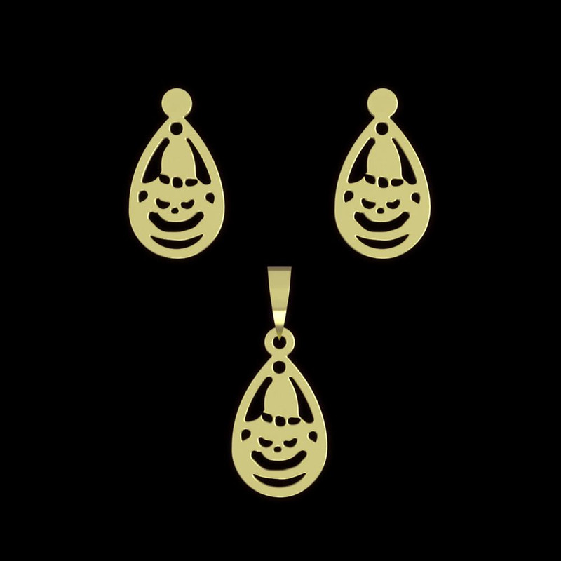 نیم ست طلا 18 عیار زنانه مدوپد مدل جادوگر کد NA11652