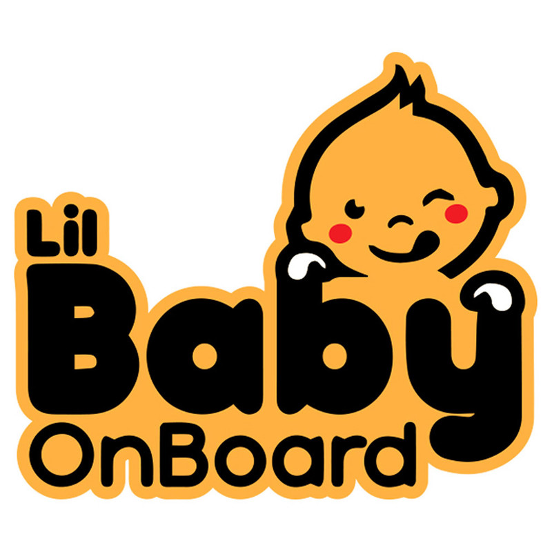 برچسب بدنه خودرو گراسیپا طرح Baby on Board ناقلا مدل 05