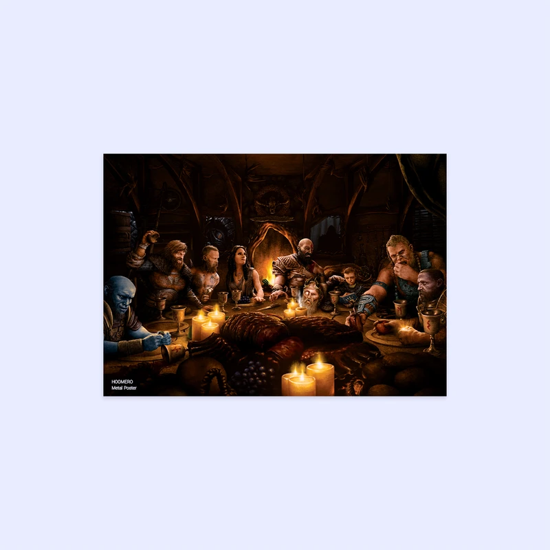 پوستر هومرو مدل فلزی طرح God of War کد PS488