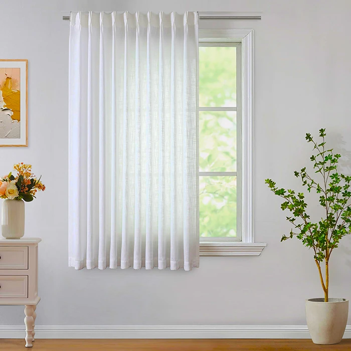 پرده تیکو دکو مدل حریر کلاسیک 7160 دوخت ساده سایز 160x295 سانتی‌متر
