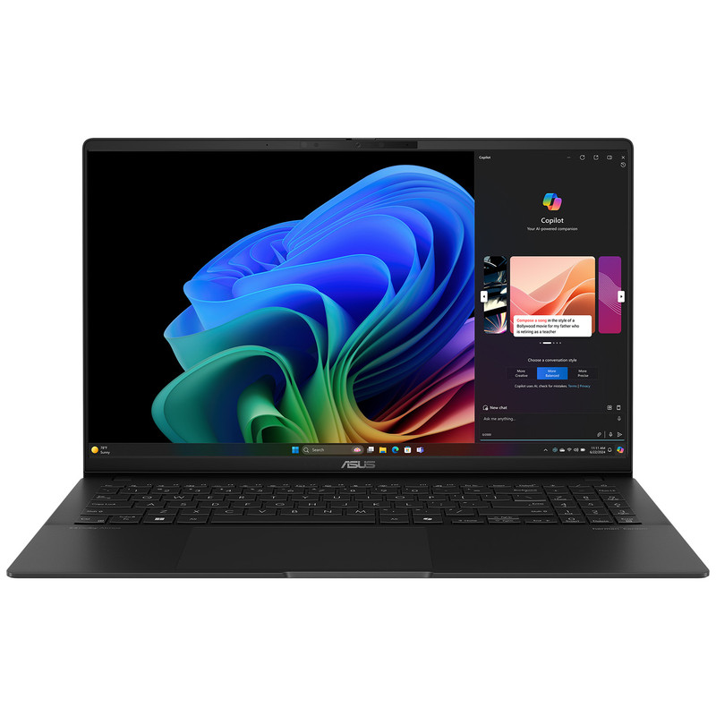لپ تاپ 15.6 اینچی ایسوس مدل Vivobook S15 Q5507Q-x1p512-Snapdragon X Plus-16GB LPDDR5X-512GB SSD-OLED-Backlit-W