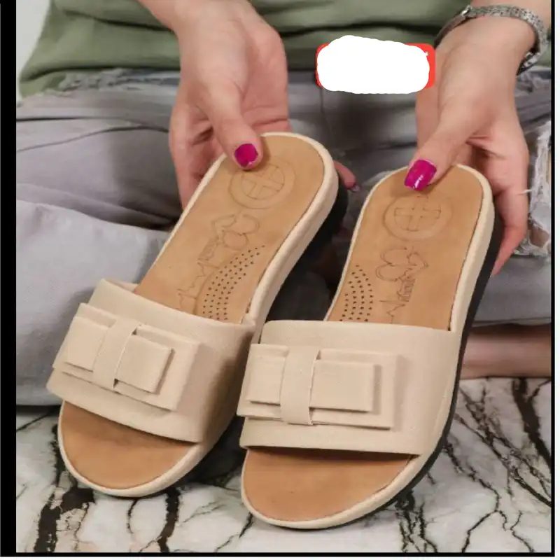 دمپایی زنانه مدل A-49 کد 07 رنگ کرم