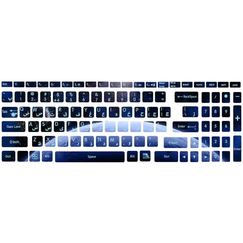 برچسب حروف فارسی کیبورد کد spa-ce 08