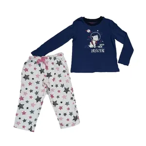 ست تی شرت آستین بلند و شلوار دخترانه لوپیلو مدل ستاره ای